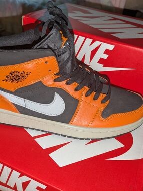 Air Jordan 1 High Zoom Orange White And Black Men's Size 12 New In Box!